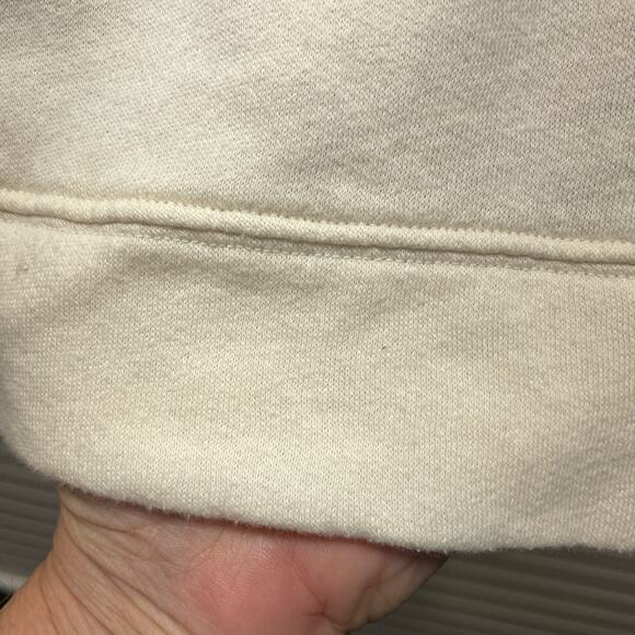 PINK Victoria’s Secret Oversized Cream Hoodie w/Gold Sequence Branding Size M - Picture 9 of 13